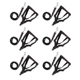 Kuber Industries Dog Chest Belt Harness with Adjustable Leash|Premium Demin Fabric|Metal Hooks |PDMGL-013-03| Comfortable Grip|Double Stitched Belt with Soft Padding |Black (Pack of 6)